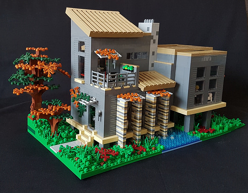 Autumn Stream House MOC front II