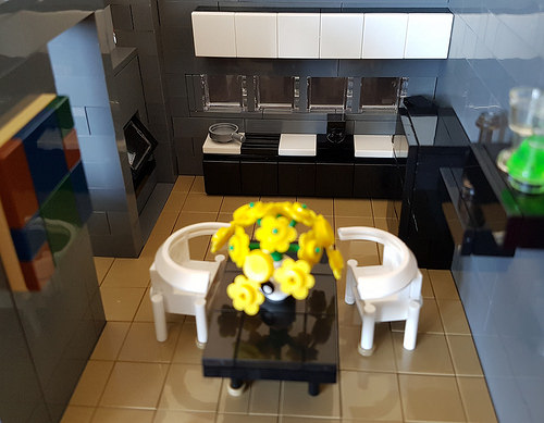 Autumn Stream House MOC kitchen overview